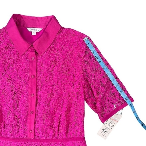 NWT Nanette Lepore Lace Collared Button Down Dress sz 8 - Picture 11 of 15